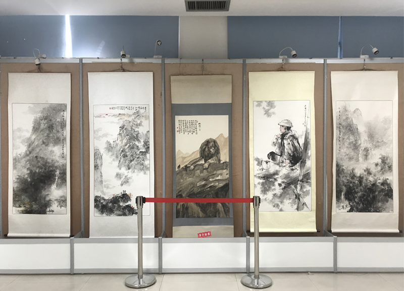 张永涛国画展在广州市黄埔图书馆开幕